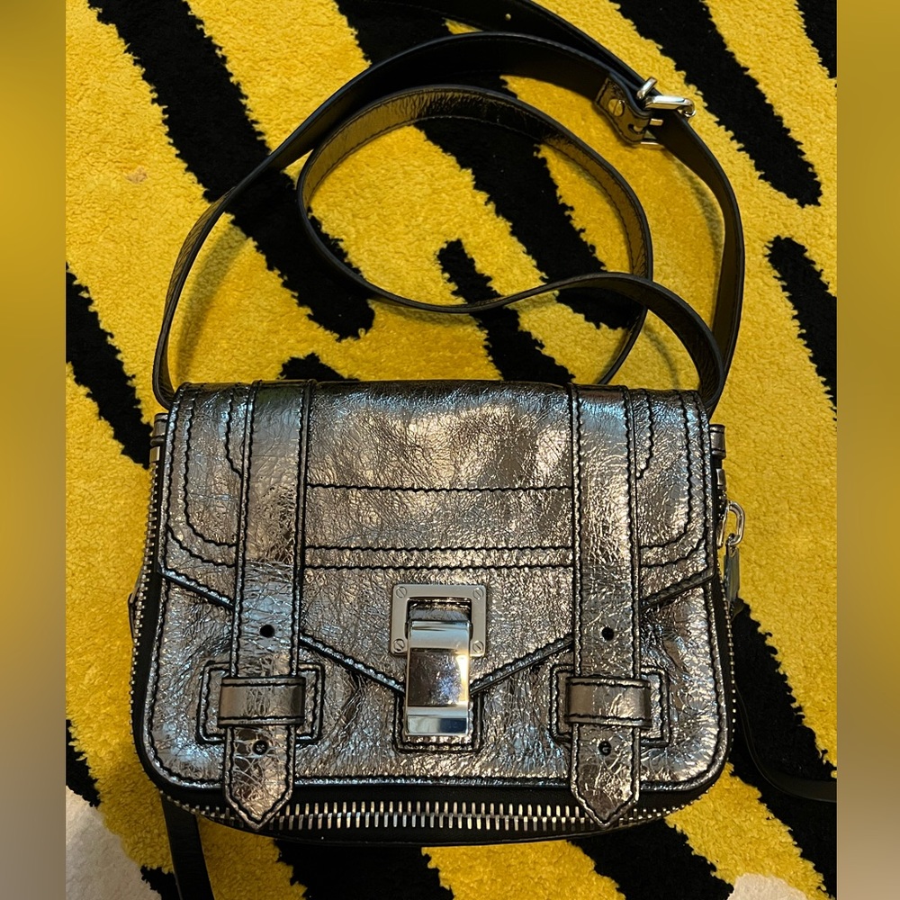 Proenza Schouler PS1 micro in metallic